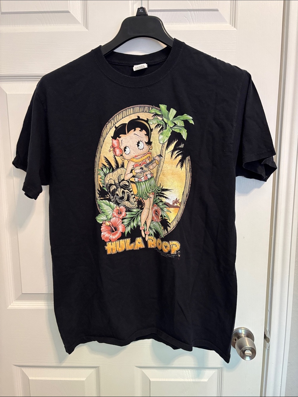 Jerzees Black Betty Boop Tropical Graphic Tee 2007